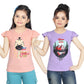 Girl's Cotton Sleeve T-shirt 2 Set (3 Years - 9 Years)