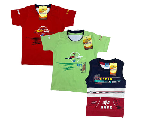 Boys Cotton Sleeve T-shirt 3 Set (3 Years - 9 Years)