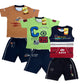 Boy's Cotton Sleeve T-shirt with Shorts 3 Set (3 Years - 9 Years)