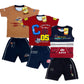 Boy's Cotton Sleeve T-shirt with Shorts 3 Set (3 Years - 9 Years)
