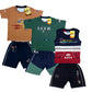 Boy's Cotton Sleeve T-shirt with Shorts 3 Set (3 Years - 9 Years)