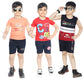 Boy's Cotton Sleeve T-shirt with Shorts 3 Set (3 Years - 9 Years)