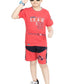 Toddler Boy's Cotton Short Half Sleeve T-Shirt Red (6 Months - 6 Years)