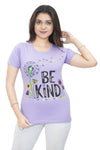 Ayu Elite Fashion Women Regular Fit Violet T-Shirt