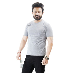 Men’s Short Sleeve Cotton Gray T-shirt