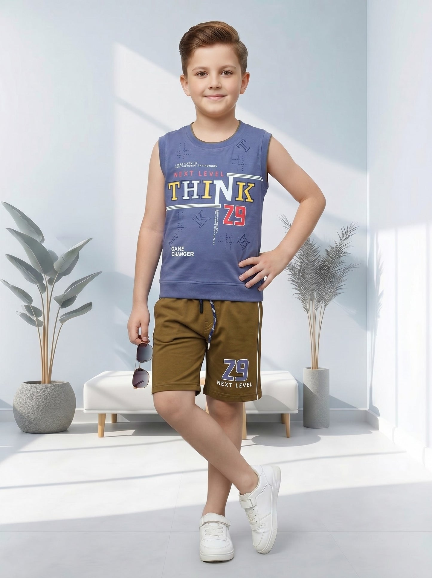 Kids half sleeve t-shirt and pant combo - Design Think29