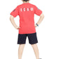 Toddler Boy's Cotton Short Half Sleeve T-Shirt Red (6 Months - 6 Years)