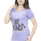 Ayu Elite Fashion Women Regular Fit Violet T-Shirt