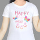 Girl’s Butterfly Print Cotton White T-shirt (3 – 9 Years)
