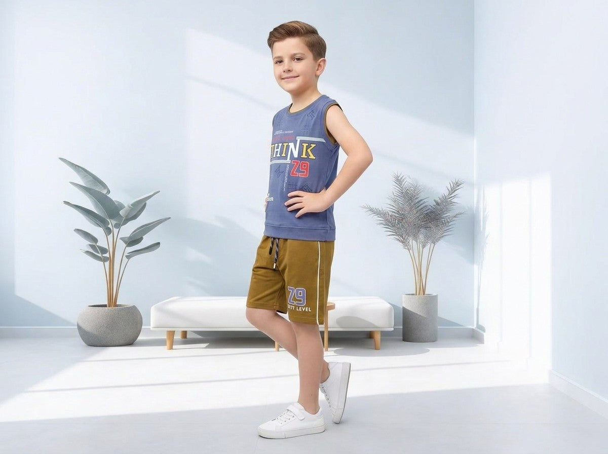Kids half sleeve t-shirt and pant combo - Design Think29