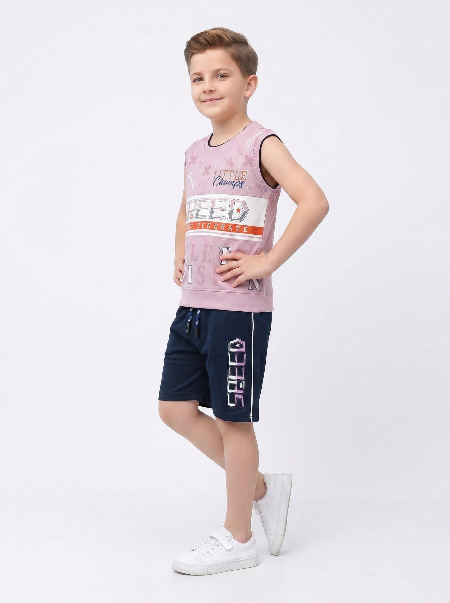 Kids half sleeve t-shirt and pant combo - Design SPEED