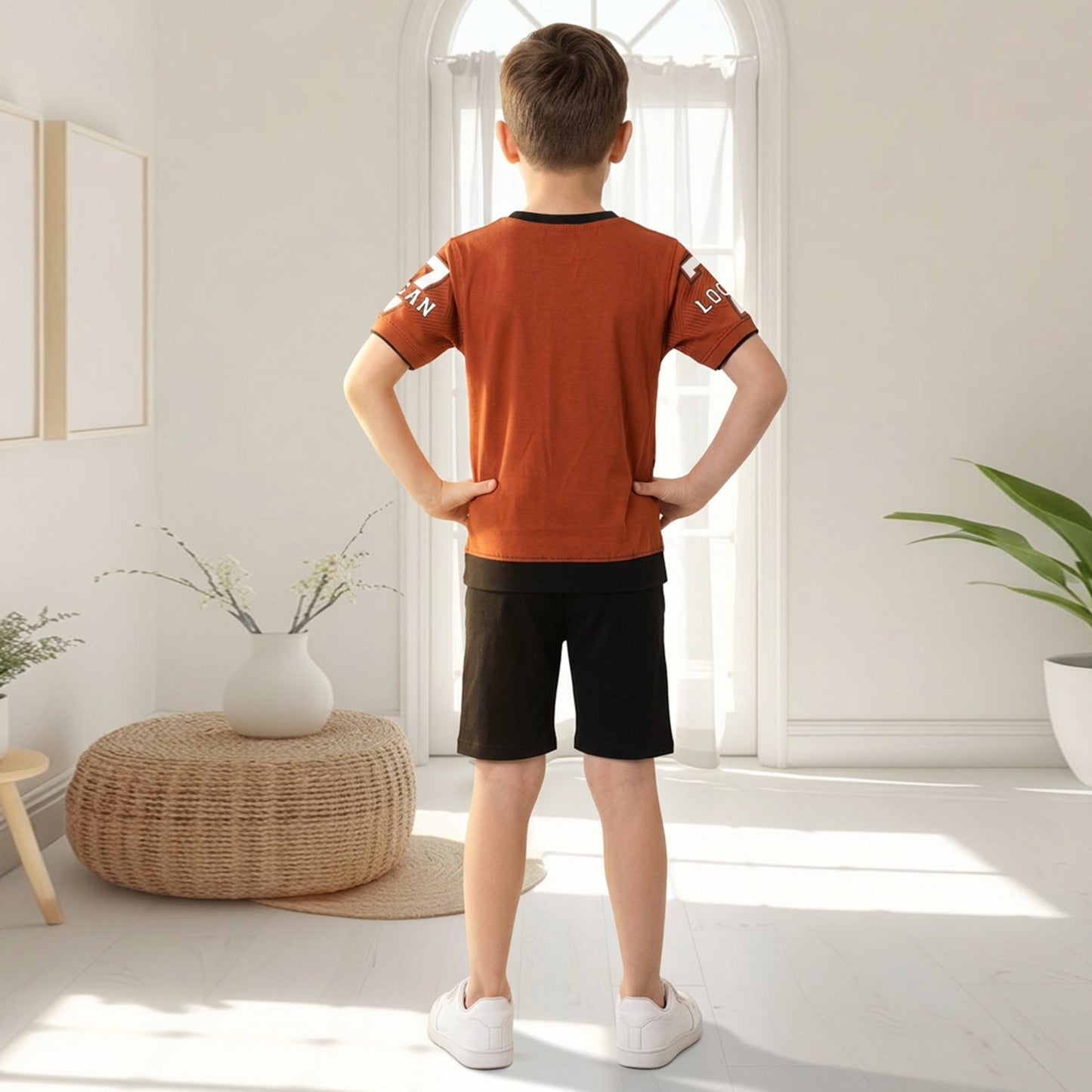 Kids half sleeve t-shirt and pant combo - Design Weapon