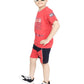 Toddler Boy's Cotton Short Half Sleeve T-Shirt Red (6 Months - 6 Years)