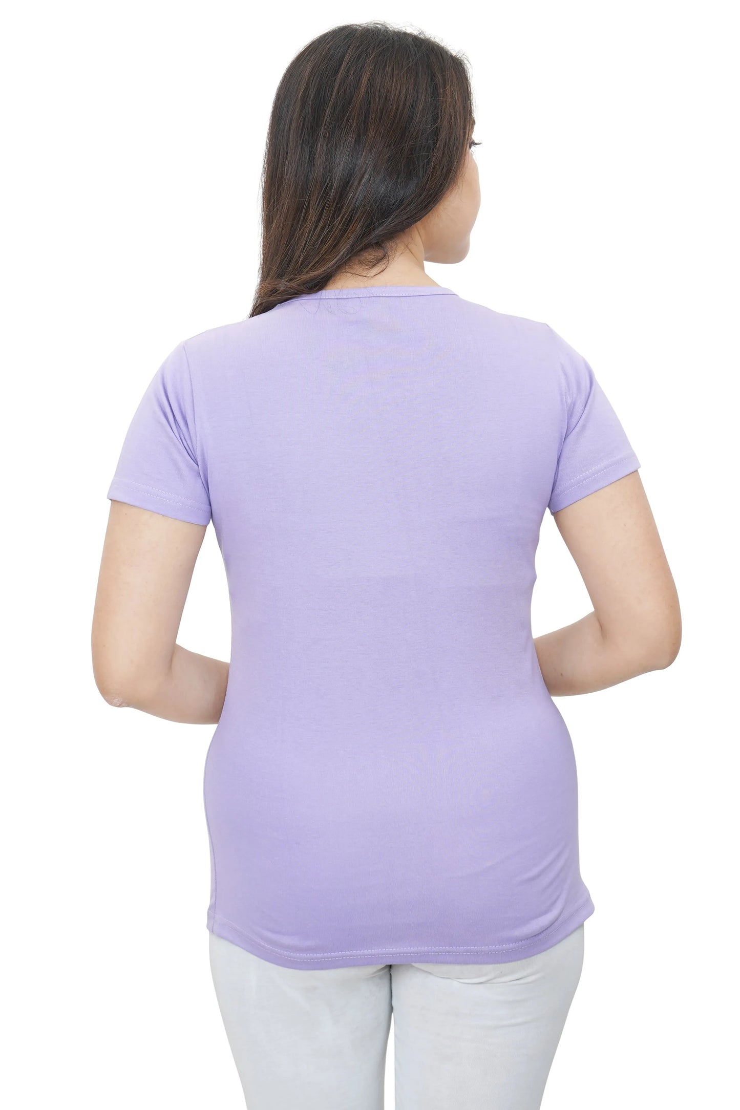Ayu Elite Fashion Women Regular Fit Violet T-Shirt