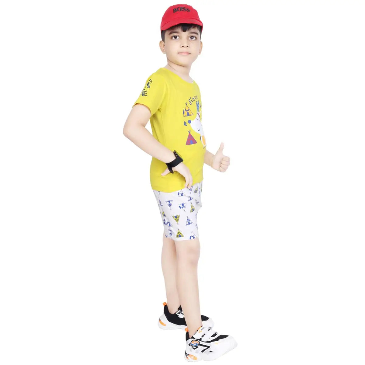 Toddler Boy's Cotton Short Sleeve Yellow T-shirt (6 Months - 7 Years)