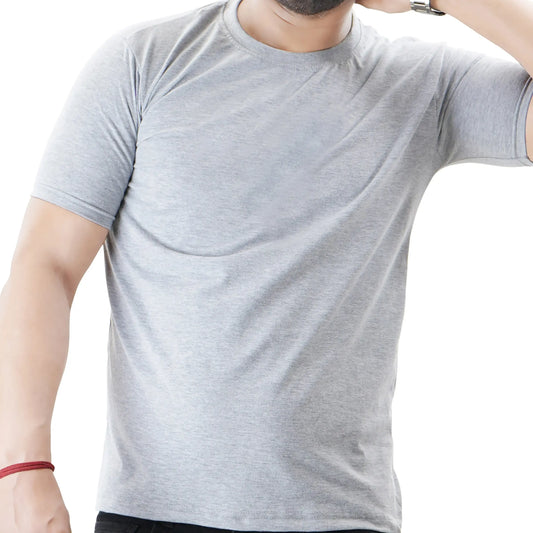 Men’s Short Sleeve Cotton Gray T-shirt