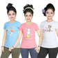 Girl's Cotton Sleeve T-shirt 3 Set (3 Years - 9 Years)