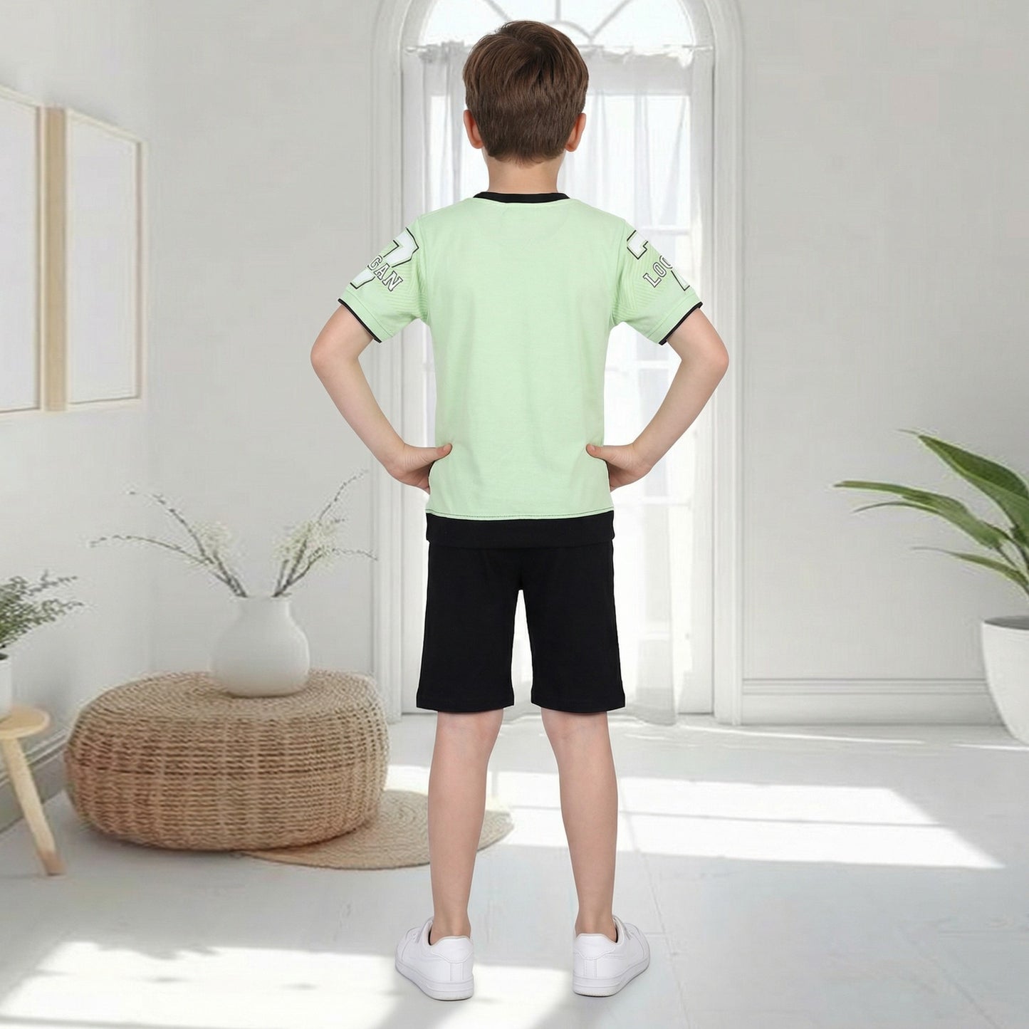 Kids half sleeve t-shirt and pant combo - Design Weapon