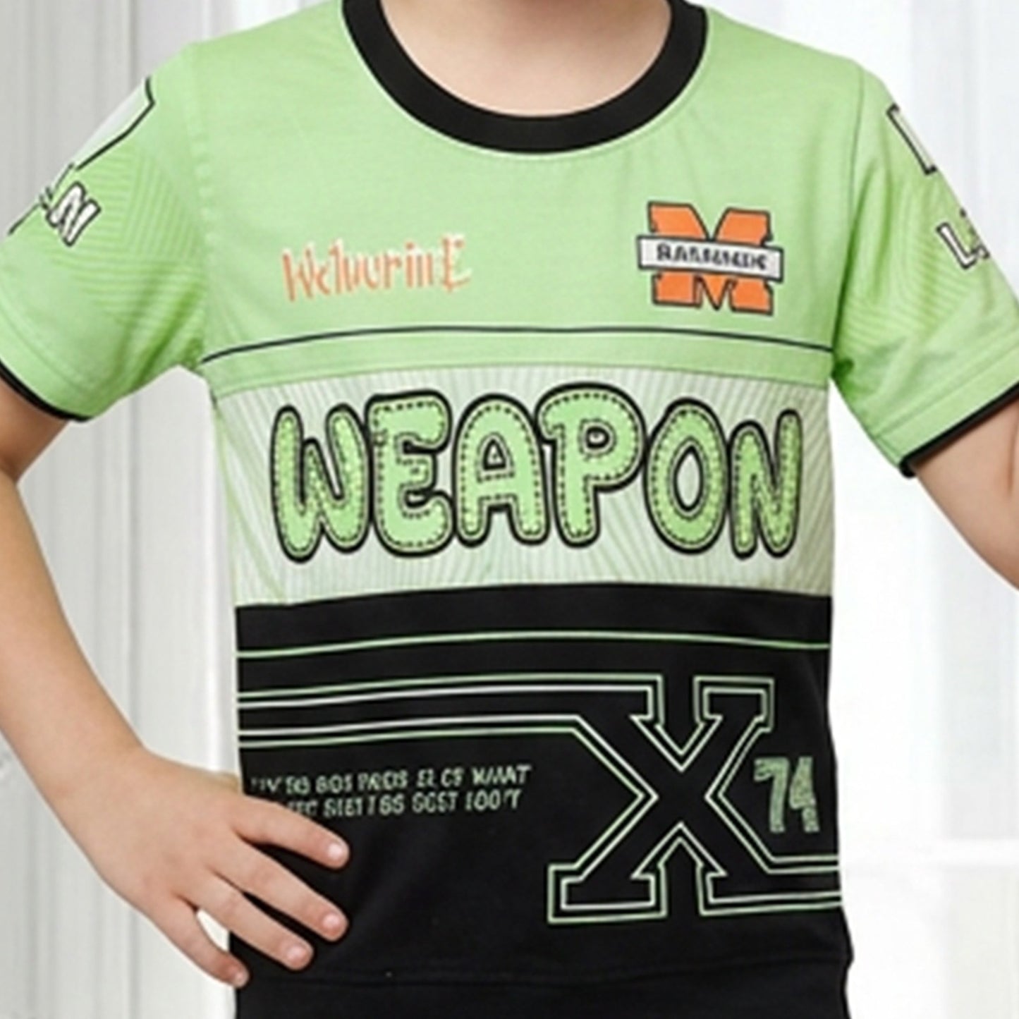Kids half sleeve t-shirt and pant combo - Design Weapon