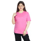 Trendy Oversized Back/Front Graphic Print  Pink T-Shirt