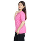 Trendy Oversized Back/Front Graphic Print  Pink T-Shirt