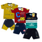 Boy's Cotton Sleeve T-shirt with Shorts 3 Set (3 Years - 9 Years)
