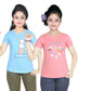 Girl's Cotton Sleeve T-shirt 2 Set (3 Years - 9 Years)
