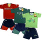 Boy's Cotton Sleeve T-shirt with Shorts 3 Set (3 Years - 9 Years)