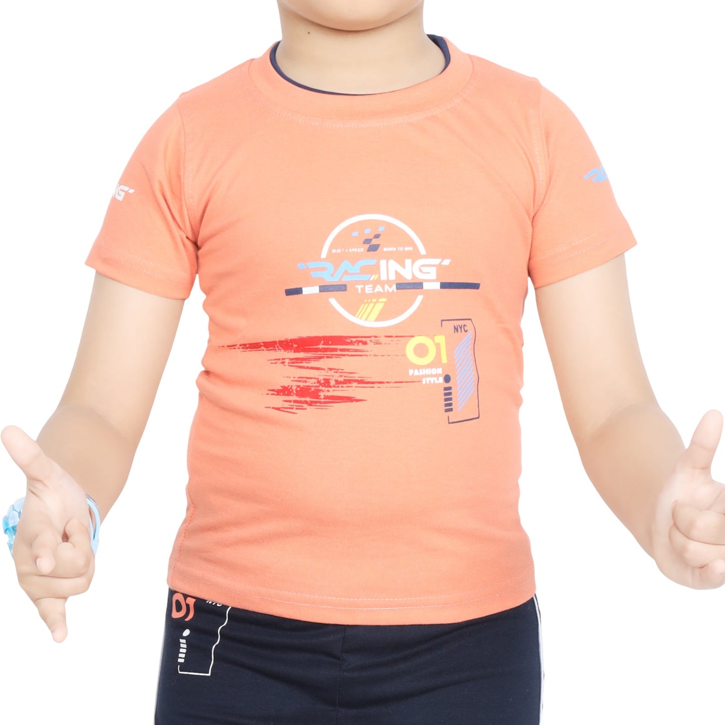 Toddler Boy's Cotton Short Half Sleeve T-Shirt and Short Combo Set (4 - 7 Years)