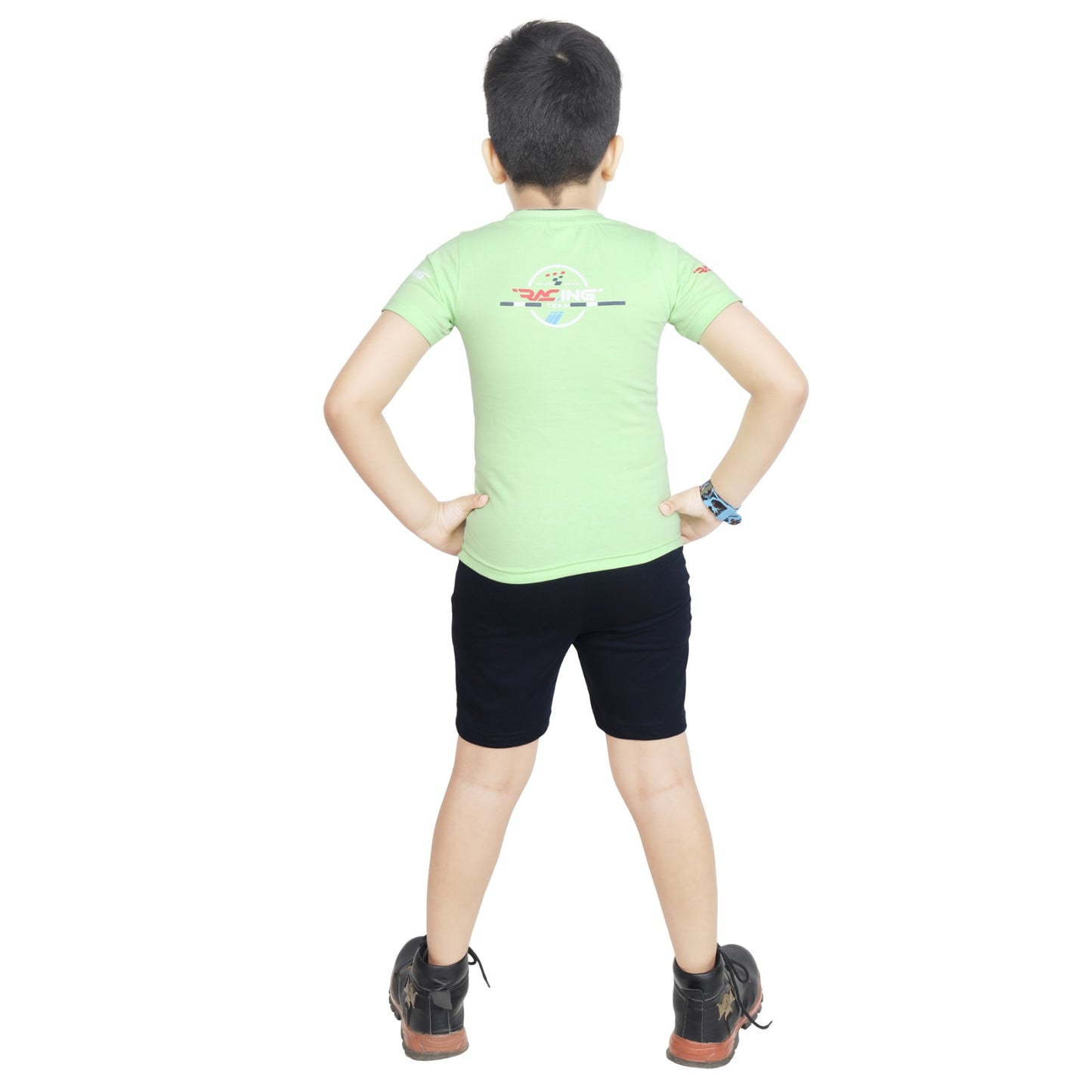 Toddler Boy's Cotton Short Half Sleeve T-Shirt and Short Combo Set (4 - 7 Years)