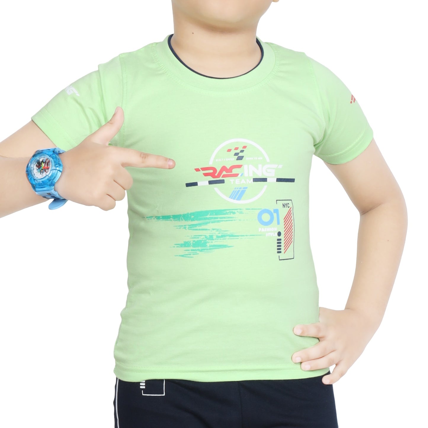 Toddler Boy's Cotton Short Half Sleeve T-Shirt and Short Combo Set (4 - 7 Years)