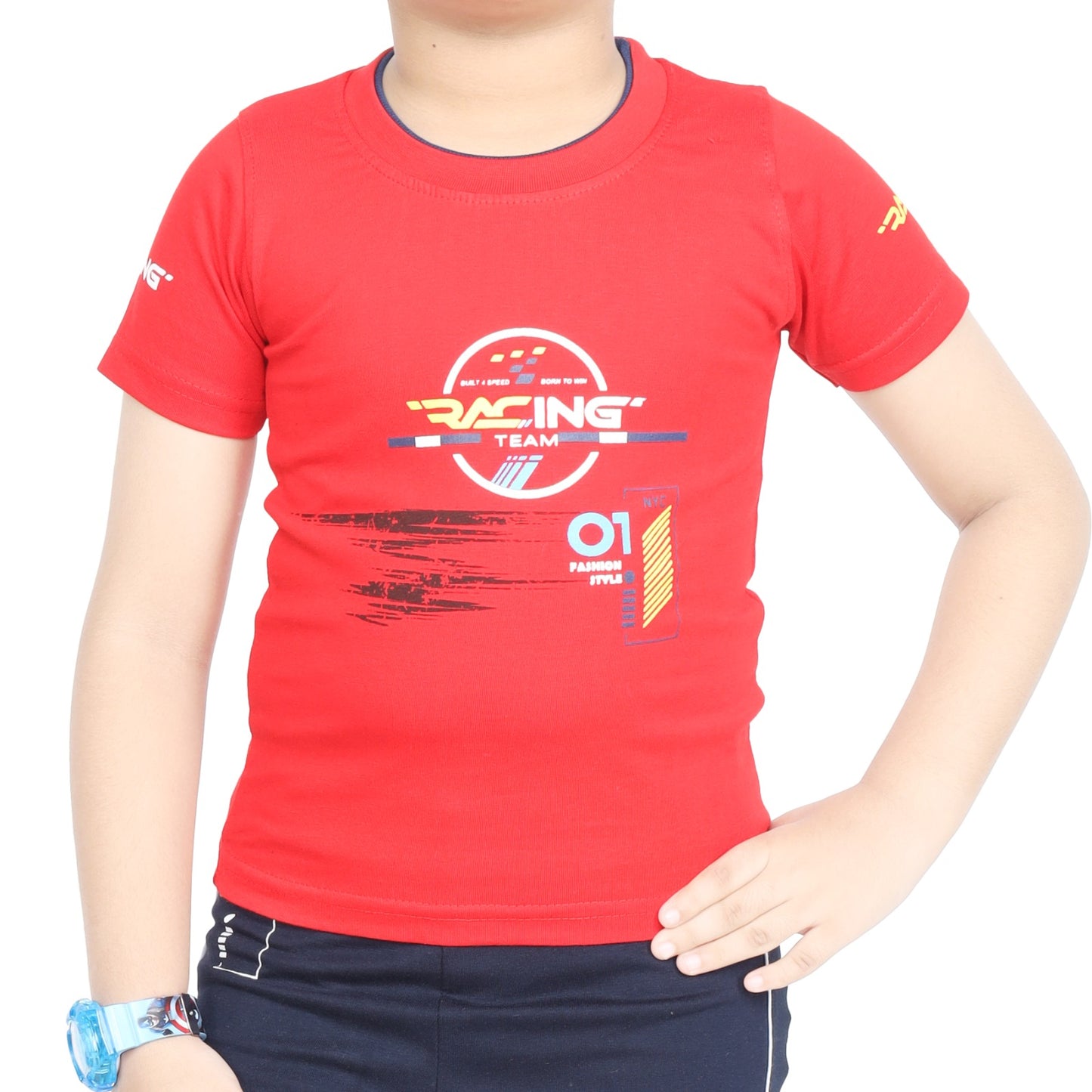 Toddler Boy's Cotton Short Half Sleeve T-Shirt and Short Combo Set (4 - 7 Years)