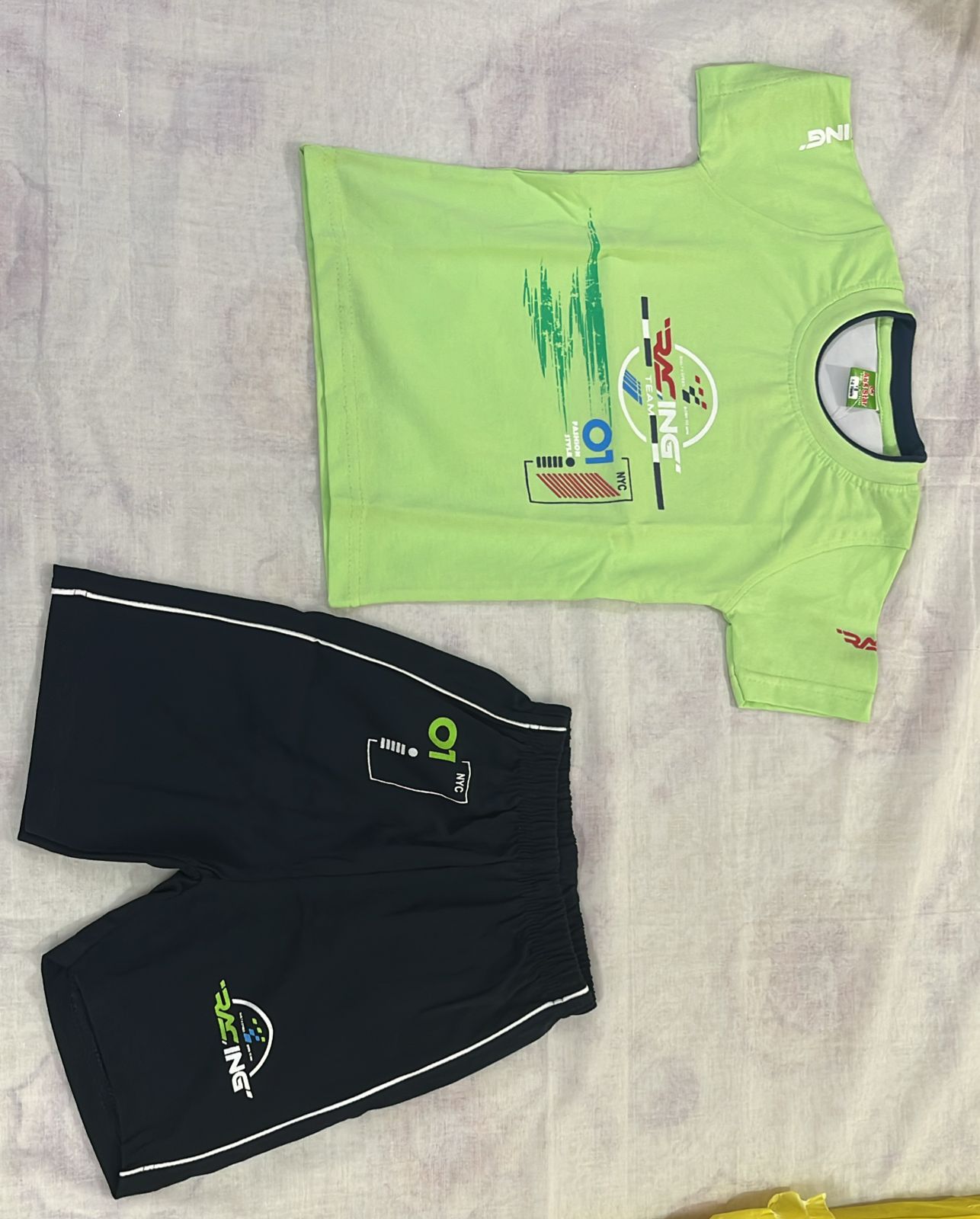 Toddler Boy's Cotton Short Half Sleeve T-Shirt and Short Combo Set (4 - 7 Years)