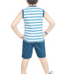 Toddler Boy's Cotton Sleeveless T-Shirt and Short Combo Set (6 Months - 8 Years)